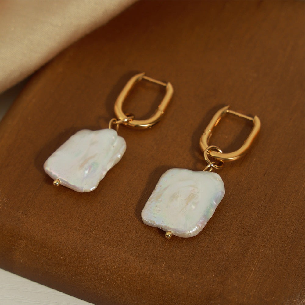 French Baroque Pearl Drop Earrings