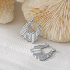 Irregular Molten Shell Hoop Earrings