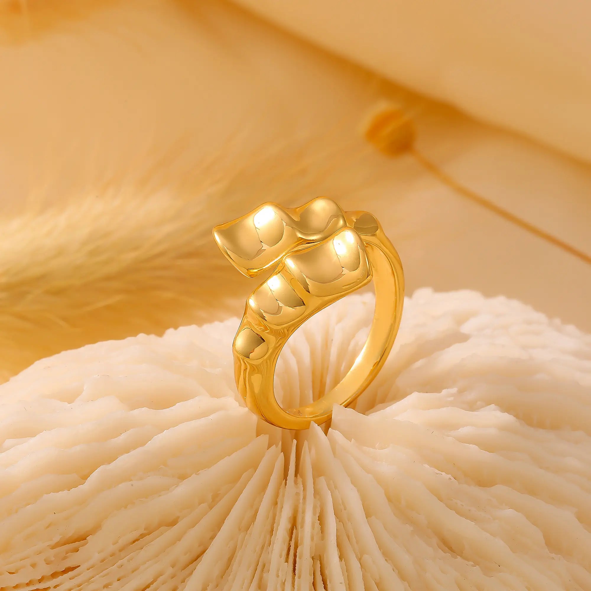 Vintage Molten Metal Irregular Open Ring