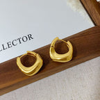 Chunky U-Shape Oval Hoop Earrings