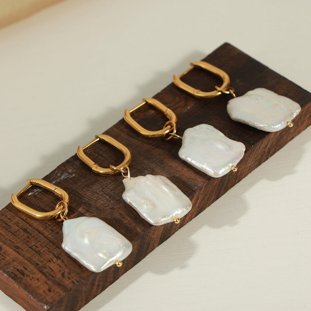 French Baroque Pearl Drop Earrings