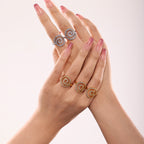 Onivan Sculptural Swirl CZ Bypass Ring