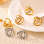Vintage Interlocking Pave Loop Ring