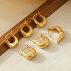 Minimalist Tulip U-Shape Hoop Earrings
