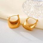 Minimalist Chunky Dome Hoop Earrings