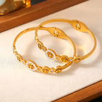 Tree of Life Crystal Hinge Bangle Bracelet