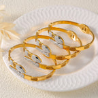 Pave Crystal Snake Motif Cutout Hinge Bangle