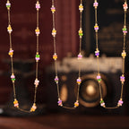Colorful Gemstone Layered Necklace and Bracelet Set
