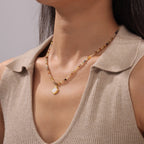 Bohemian Natural Stone Beaded Choker Necklace