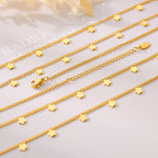 Dainty Multi Flower Charm Choker Necklace