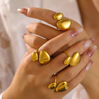 Irregular Geometric Liquid Metal Open Ring