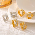 Vintage Criss Cross Multi-Layer Pavé Band Ring