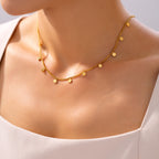 Dainty Multi Flower Charm Choker Necklace