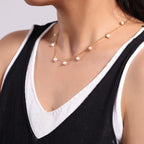 French Style Genuine Freshwater Pearl Drop Necklace