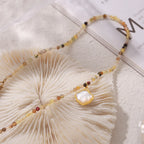 Bohemian Natural Stone Beaded Choker Necklace
